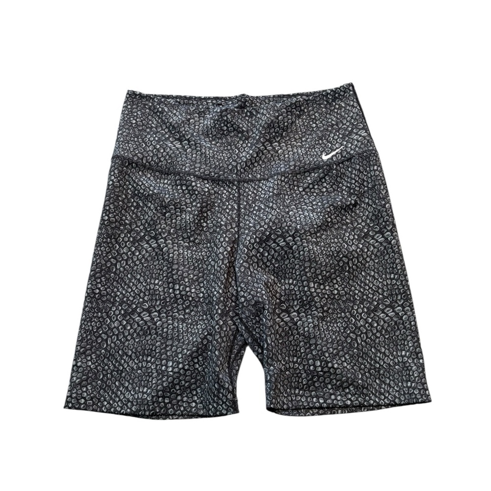 Nike DriFit Women’s Patterned Athletic Shorts Black Gray White L